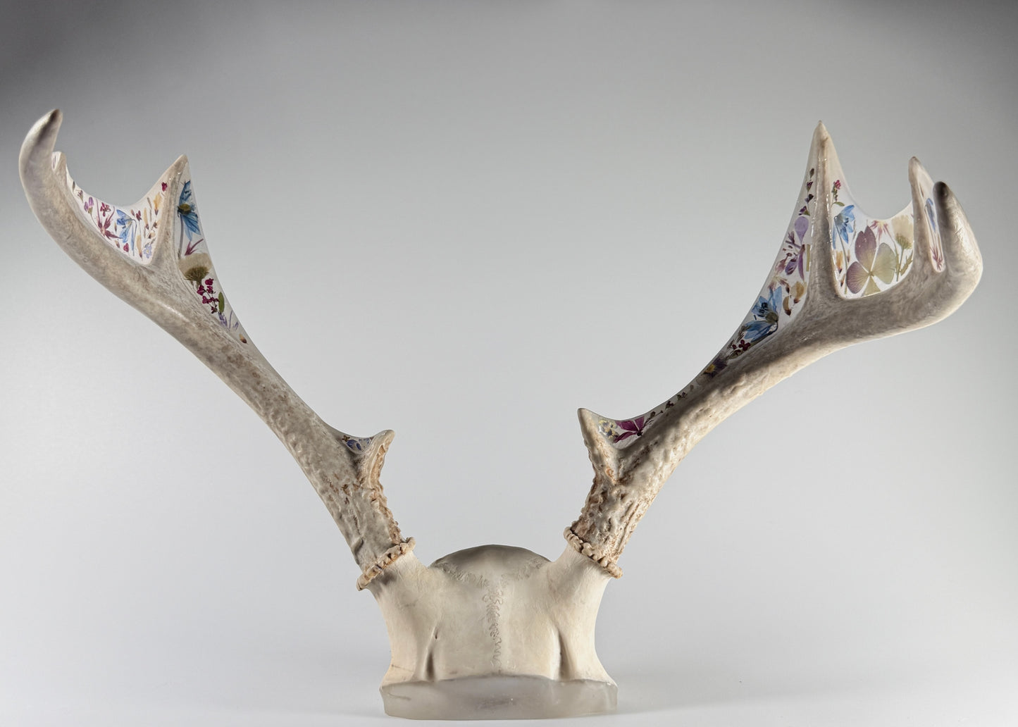wildflower antler sculpture